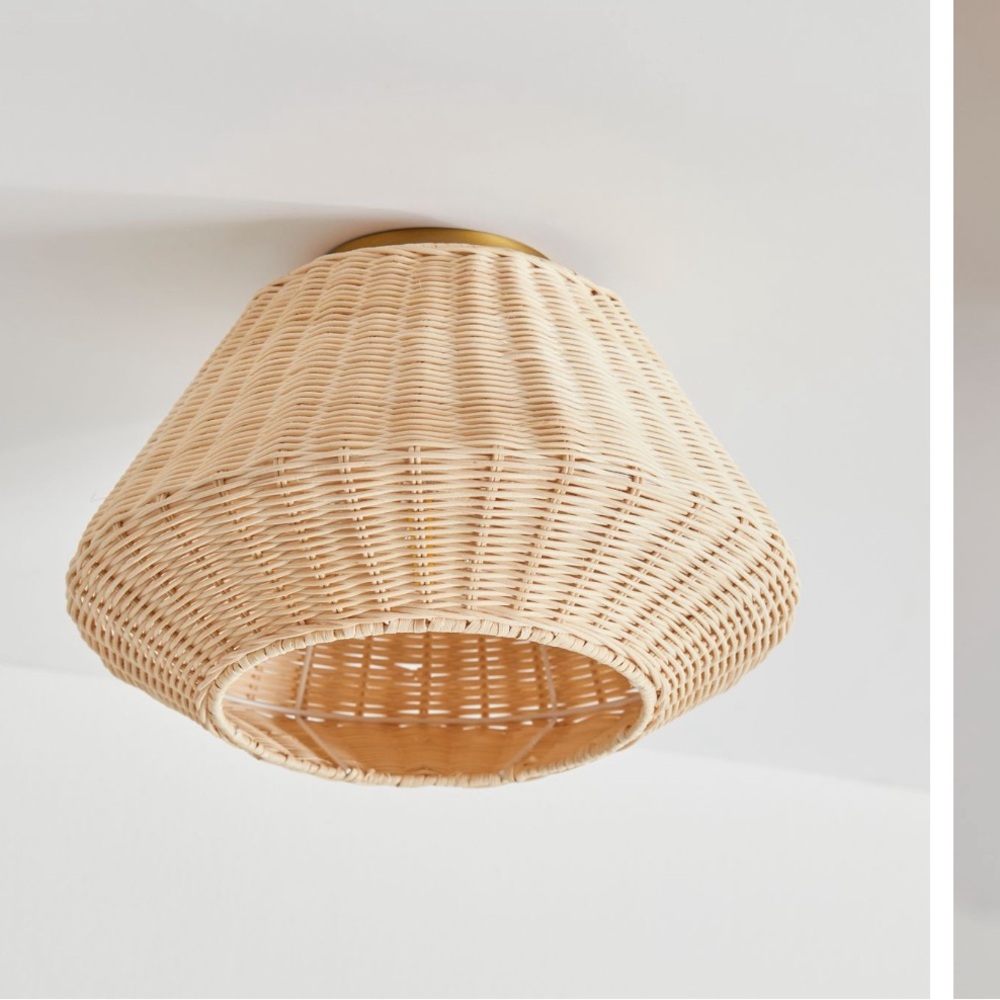 Urban Outfitters Tan Woven Light Shade - Picture 3 of 3
